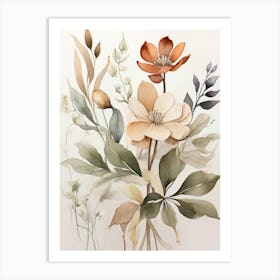 Watercolor Flowers 16 Art Print