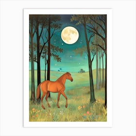 Horse In The Woods Art Print