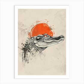 Alligator Head 8 Art Print