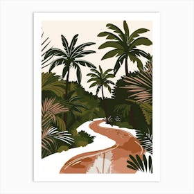 Palm Trees In The Jungle Art Print