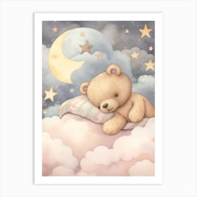 Sleeping Baby Bear Cub 2 Art Print