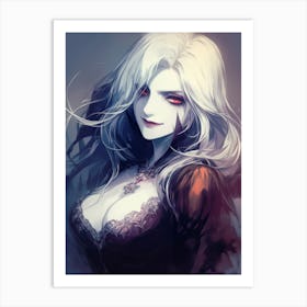 Vampire Girl Art Print