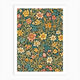 Floral Wallpaper Art Print