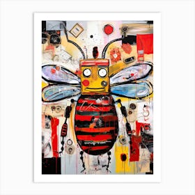 Urban Flight: Bee Robot's Neo-Expressionist Tale Art Print