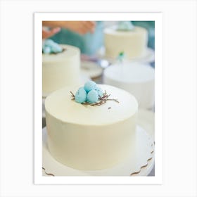 Cake With Blue Eggs 1 Art Print