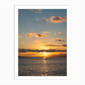 Mediterranean sunset magic, sea and sunlight Art Print