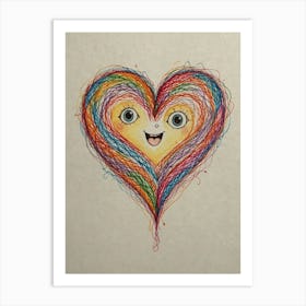 Rainbow Heart 6 Art Print