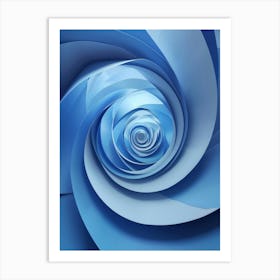 Spiral Blue Art Print