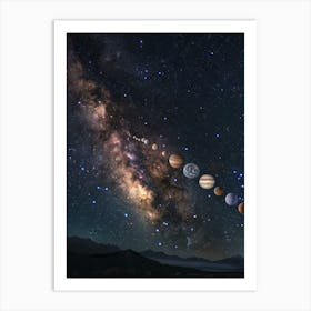 Planets In The Sky Art Print