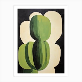 Modern Abstract Cactus Painting Turks Head Cactus 2 Art Print