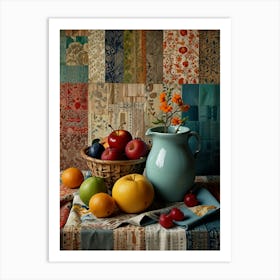 Patchwork Table Art Print