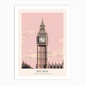 Big Ben London Travel Poster Art Print