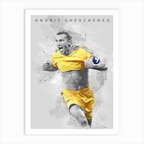 Andriy Shevchenko Drawing Portrait Art Print