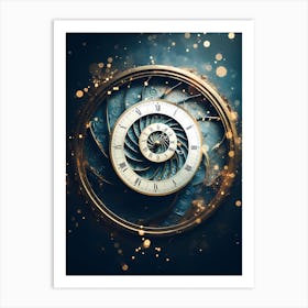 Clock In The Sky Art Print