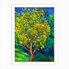 Golden Kiwi Fruit Vibrant Matisse Inspired Painting Fruit Art Print