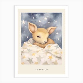 Sleeping Baby Kangaroo 3 Nursery Poster Art Print