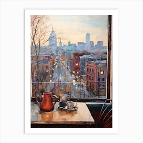 Winter Cityscape New York City Usa 4 Art Print