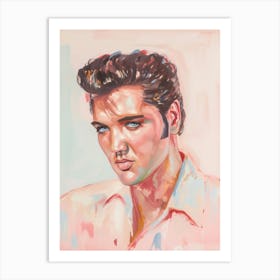 Elvis Presley Portät, King of Rock ’n’ Roll, Pastel Malerei Art Print