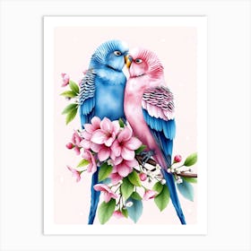 Couple Of Parakeets Art Print