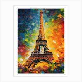 Eiffel Tower Paris France Monet Style 15 Art Print