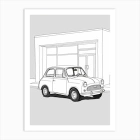 Mini Cooper Line Drawing 12 Art Print