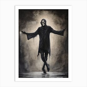 Dance With Death Skeleton Painting (3) Art Print