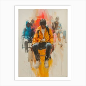 'People Sitting In Chairs' Art Print