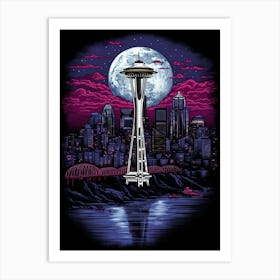 Seattle Skyline 2 Art Print