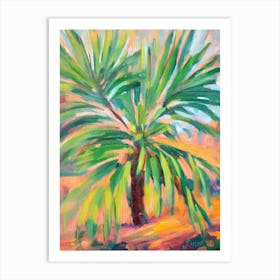Lady Palm Impressionist Painting Art Print