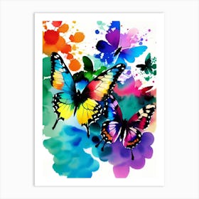 Colorful Butterflies 180 Art Print