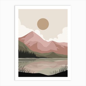 Landscape With Mountains Art Print