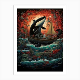 Orca Whale 3 Art Print