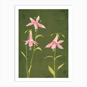 Pink & Green Lobelia Art Print