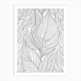 Birch Leaf Leaf William Morris Inspired 3 Art Print