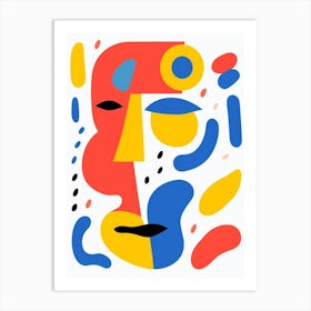 Geometric Face Shape 2 Art Print