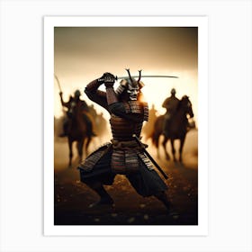 Samurai Fight Pose Art Print