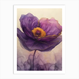 Purple Poppy Art Print