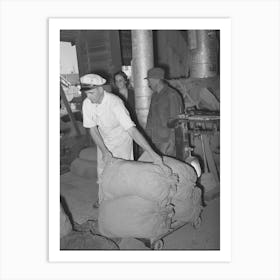 Untitled Photo, Possibly Related To Farmer Unloading A Trailer Of Corn Feed Mill Art Print