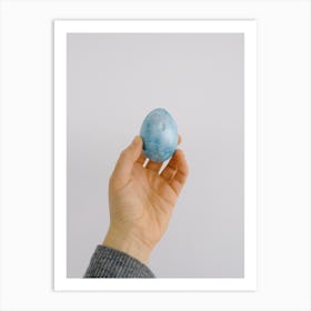 Blue Easter Egg Art Print