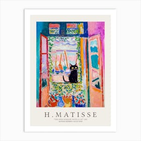 The Open Window With A Black Cat Matisse  Inspired Museum Poster Art Print