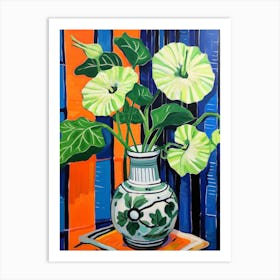 Flowers In A Vase Still Life Painting Moonflower 3 Art Print