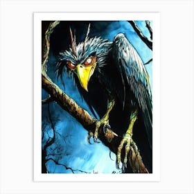 Sinister Cartoon Crow Art Print