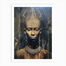 African Woman, Tribe art Art Print