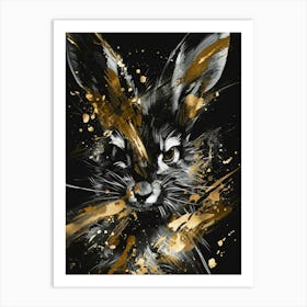 Gold Hare Art Print