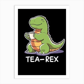 Tea Rex Dinosaur Art Print