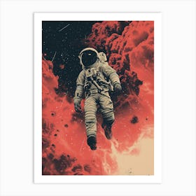 Astronaut In Space 4 Art Print