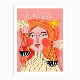 Libra Zodiac Art Print