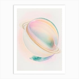 Saturn Gouache Space Art Print