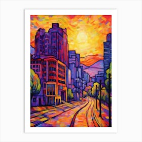 Bellevue Washington Pixel Art 10 Art Print