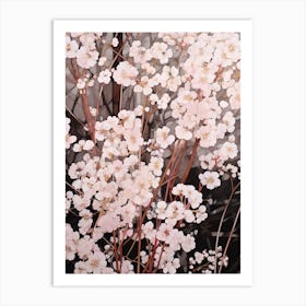 Flower Illustration Babys Breath 2 Art Print